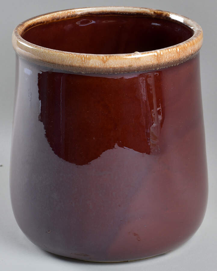 Brown Drip Extra Large Canister No Lid by Nelson McCoy-1