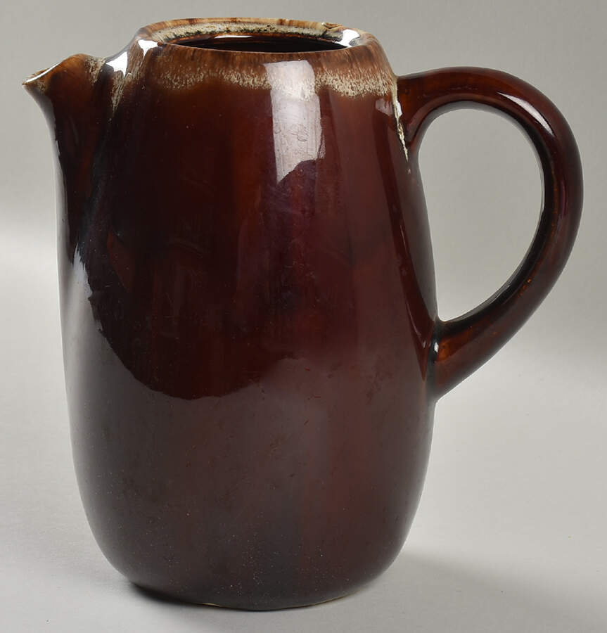 Brown Drip Coffee Pot No Lid by Nelson McCoy-1