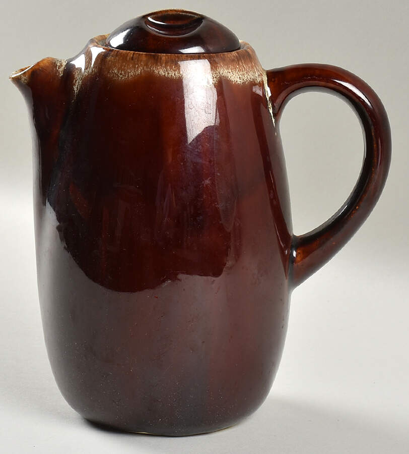Brown Drip Coffee Pot & Lid by Nelson McCoy-1