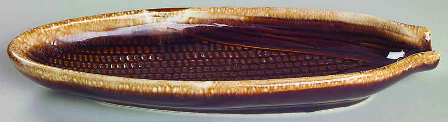 Brown Drip Boiled Corn Holder by Nelson McCoy-1