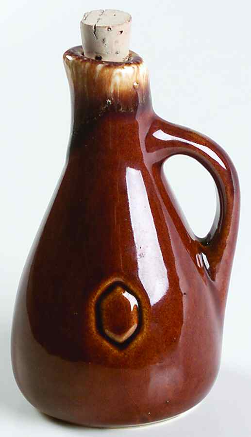 Brown Drip Oil with Cork Stopper by Nelson McCoy-1