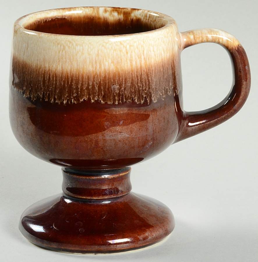 Brown Drip Pedestal Mug by Nelson McCoy-1