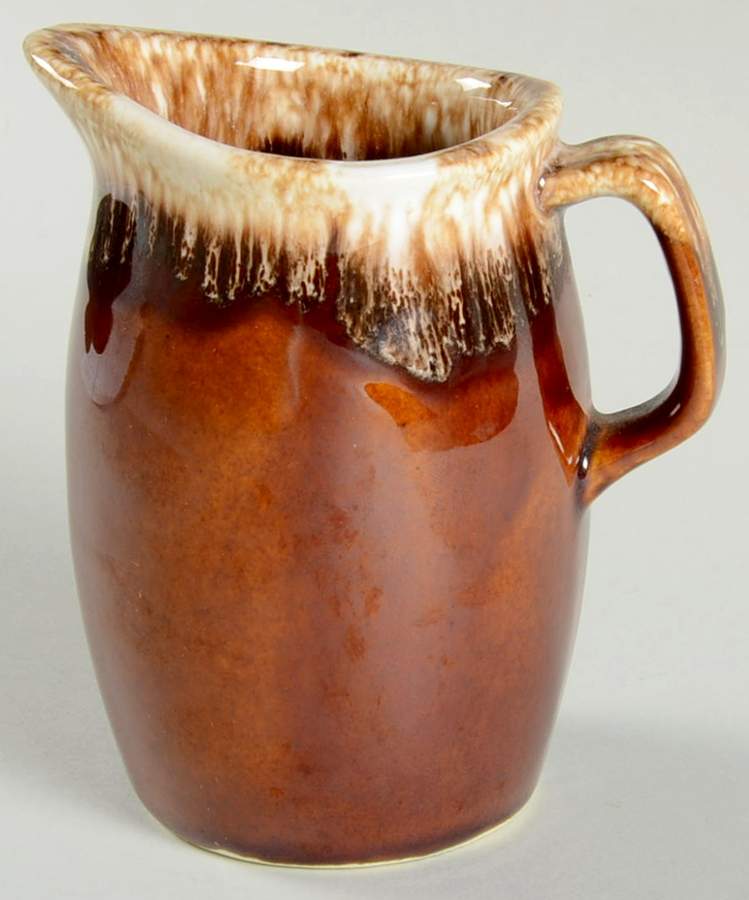 Brown Drip Small Pitcher by Nelson McCoy-1