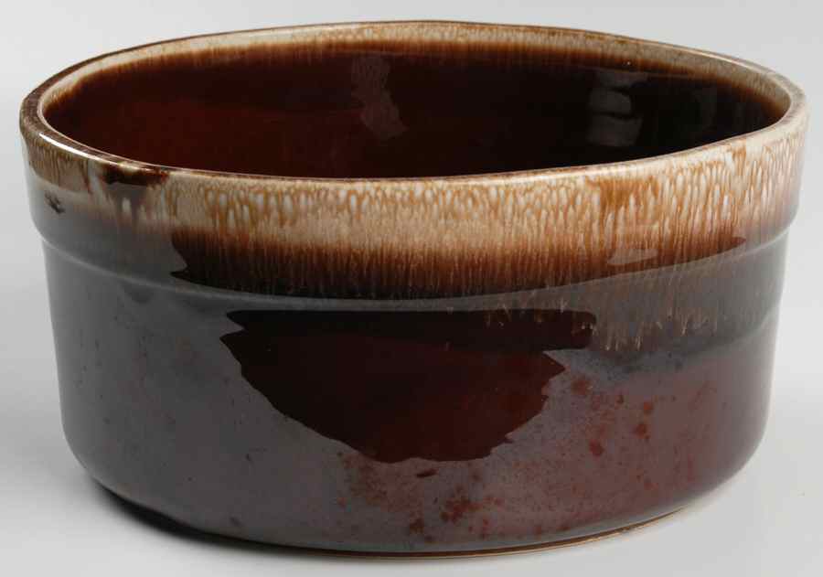 Brown Drip 8" Souffle by Nelson McCoy-1