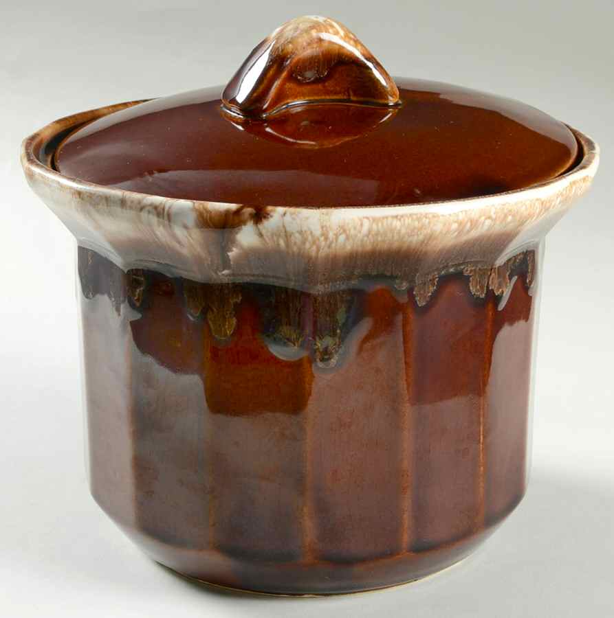 Brown Drip 2 Qt Round Covered Casserole by Nelson McCoy-1