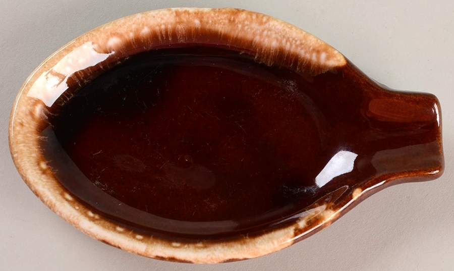Brown Drip Spoon Rest/Holder (Holds 1 Spoon) by Nelson McCoy-1