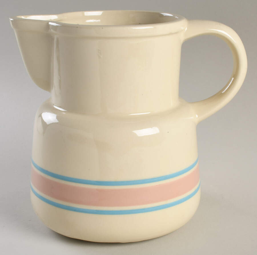 Pink & Blue Stripes 80 Oz Pitcher by Nelson McCoy-1