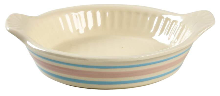 Pink & Blue Stripes 7" Augratin by Nelson McCoy-1