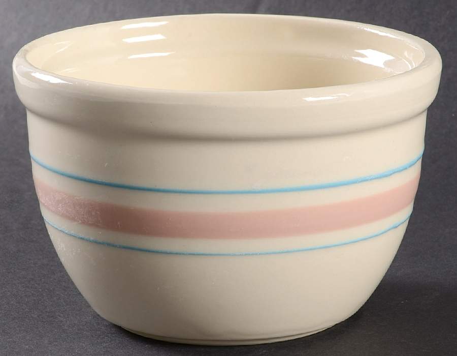 Pink & Blue Stripes 5" Mixing Bowl by Nelson McCoy-1