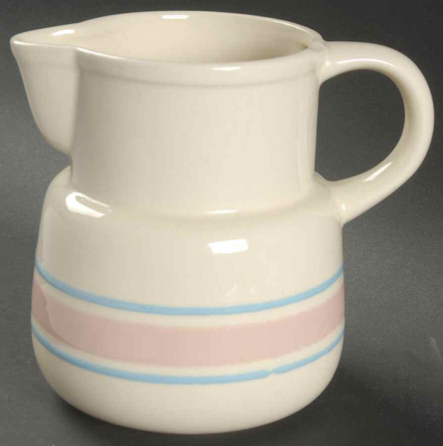 Pink & Blue Stripes 32 Oz Pitcher by Nelson McCoy-1