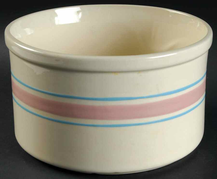 Pink & Blue Stripes Single Light Candlestick by Nelson McCoy-1