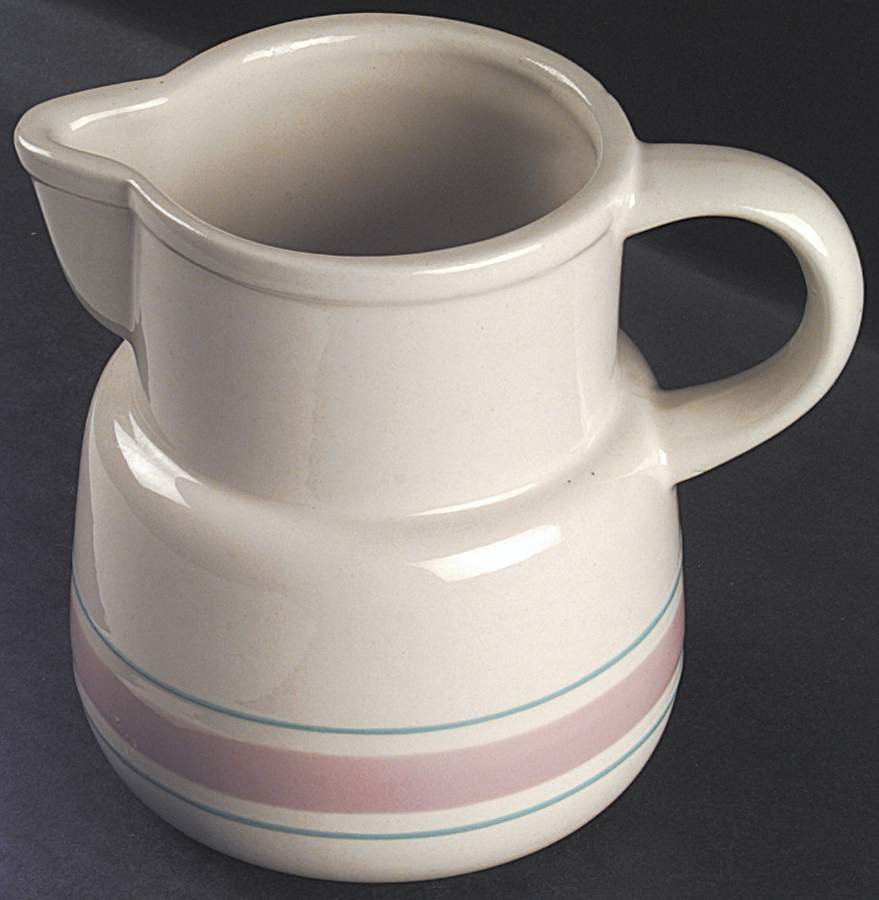 Pink & Blue Stripes 32 Oz Pitcher by Nelson McCoy-1