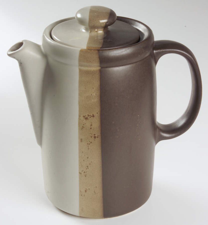 Sandstone Coffee Pot & Lid by Nelson McCoy-1