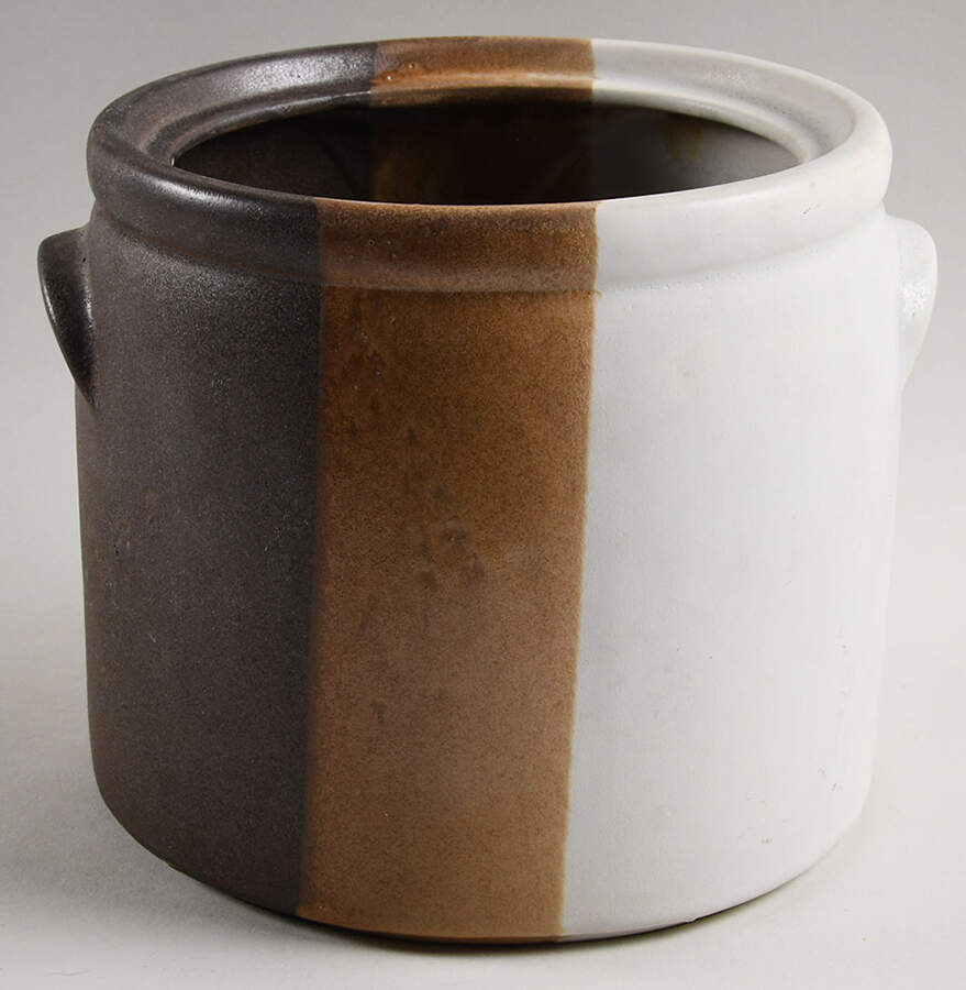 Sandstone Bean Pot No Lid by Nelson McCoy-1