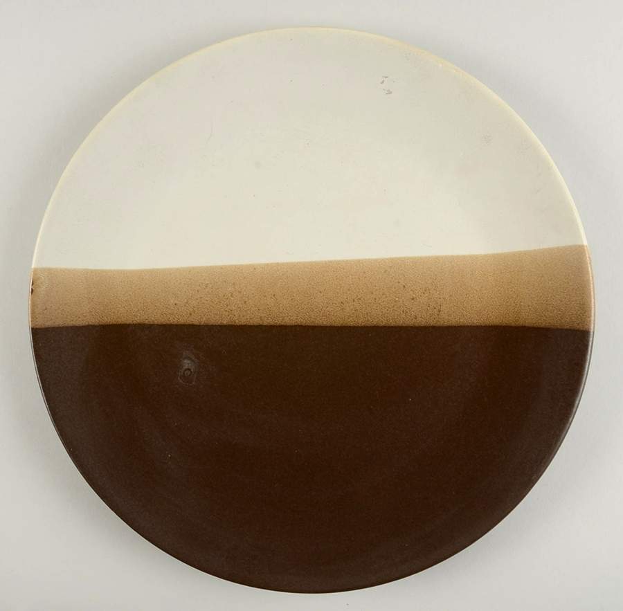 Sandstone 12" Chop Plate (Round Platter) by Nelson McCoy-1