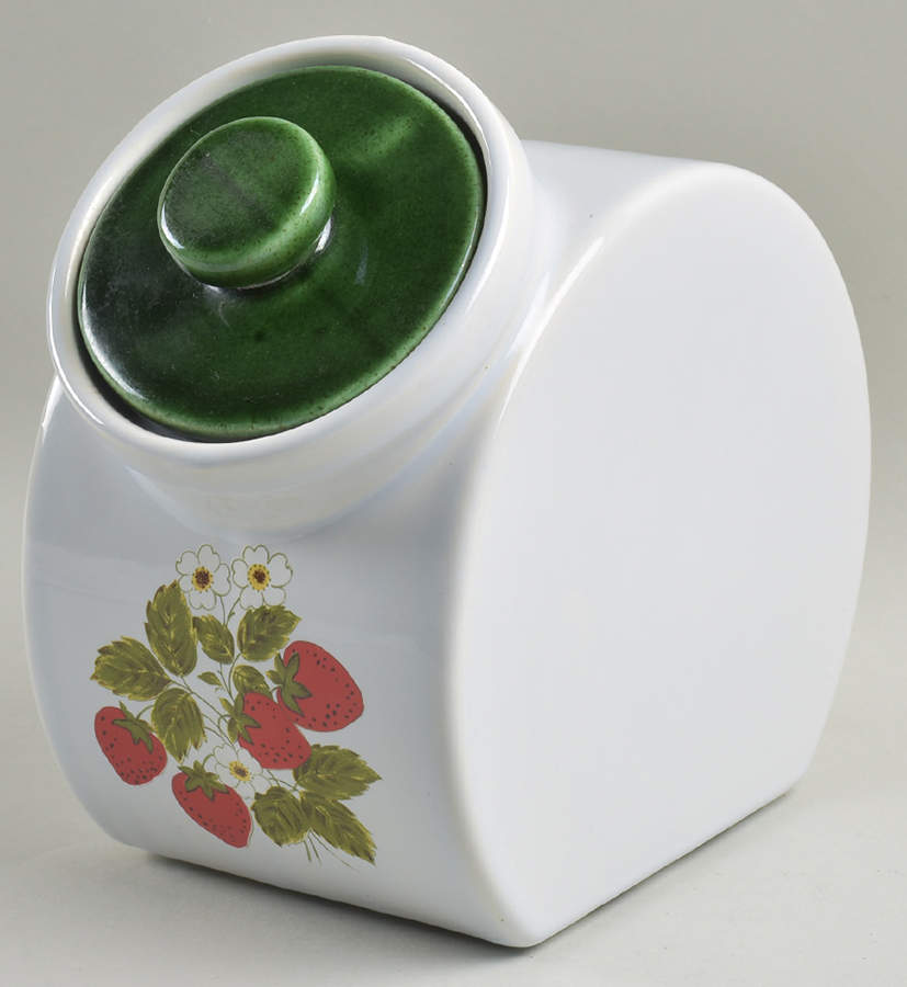 Strawberry Country Candy Canister & Lid by Nelson McCoy-1