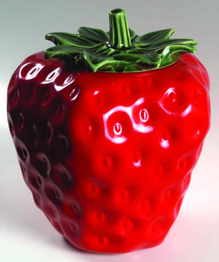 Strawberry Country Figural Cookie Jar & Lid by Nelson McCoy-1