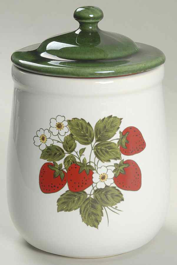 Strawberry Country Medium Canister & Lid by Nelson McCoy-1