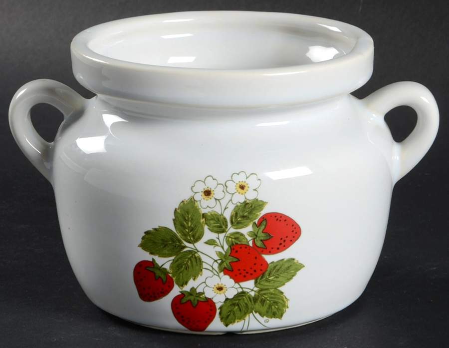 Strawberry Country 3" Storage Crock No Lid by Nelson McCoy-1