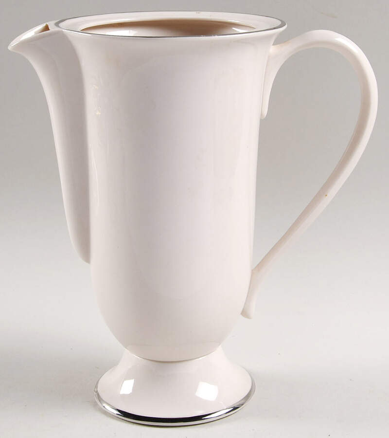 White Rose Coffee Pot No Lid by Manchester-1