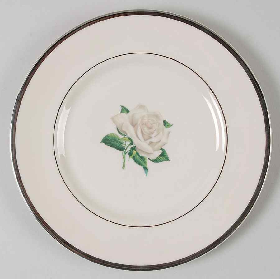 White Rose Salad Plate by Manchester-1