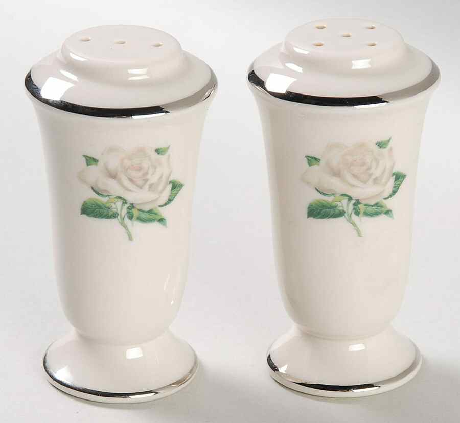 White Rose Salt & Pepper Set by Manchester-1