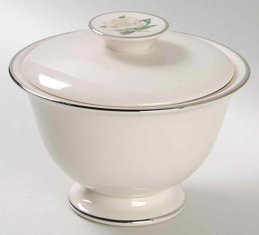 White Rose Sugar Bowl & Lid by Manchester-1