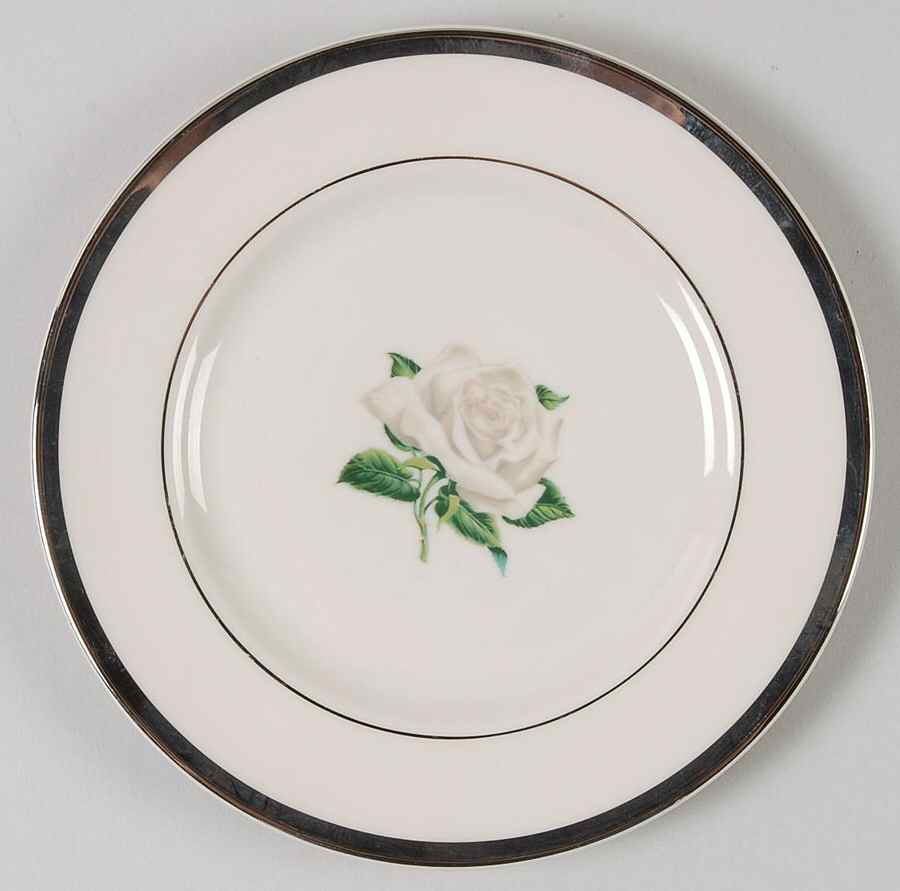 White Rose Bread & Butter Plate by Manchester-1