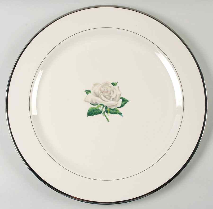 White Rose 14" Chop Plate (Round Platter) by Manchester-1