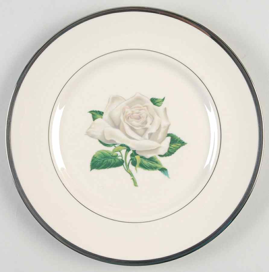 White Rose Salad Plate by Manchester-1