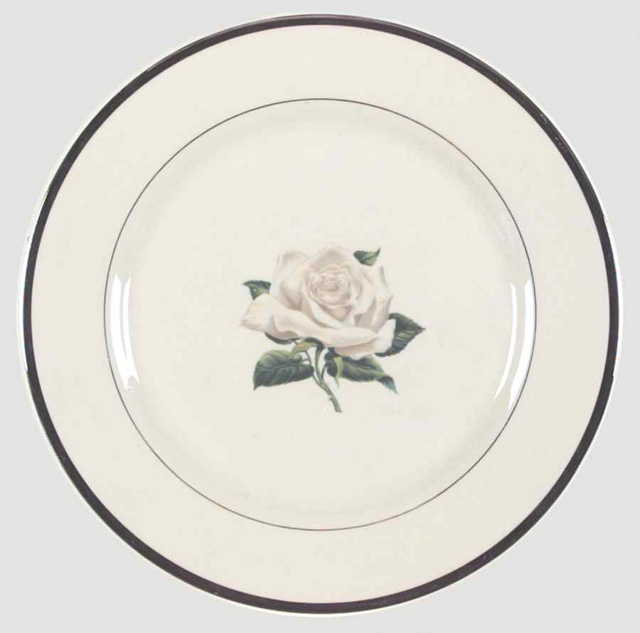 White Rose Dinner Plate by Manchester-1