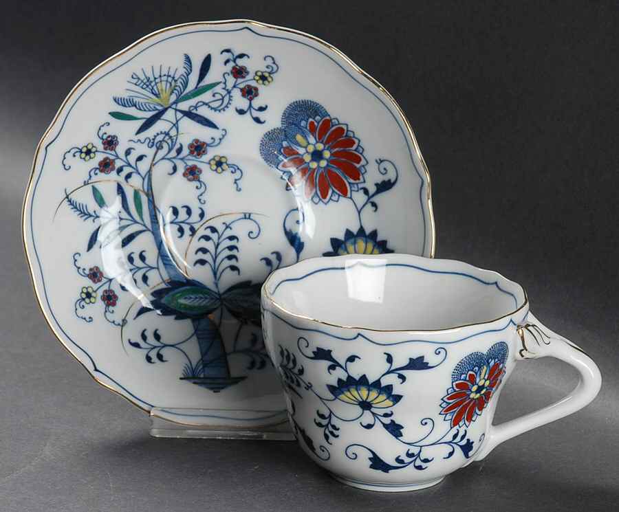 Blue Danube (Pat #99183) Oversized Cup & Saucer Set by Mascot (Japan)-1
