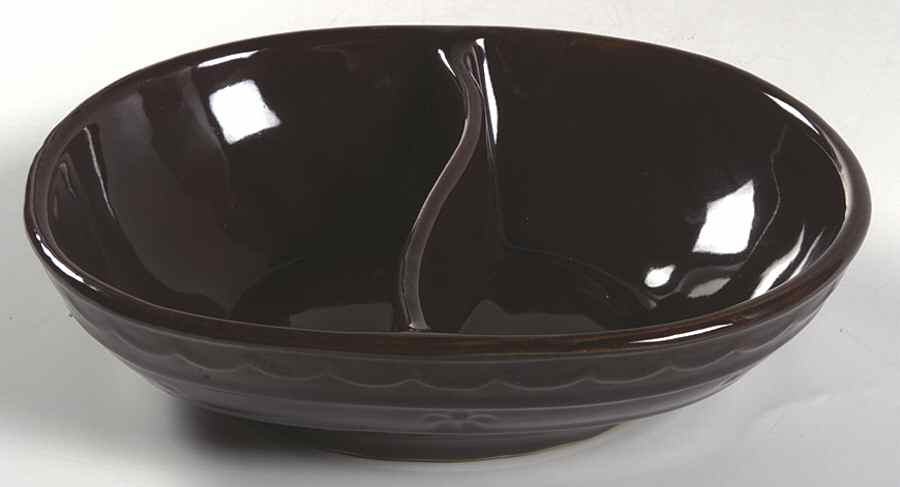 MCR2 9" Oval Divided Vegetable Bowl by Marcrest-1