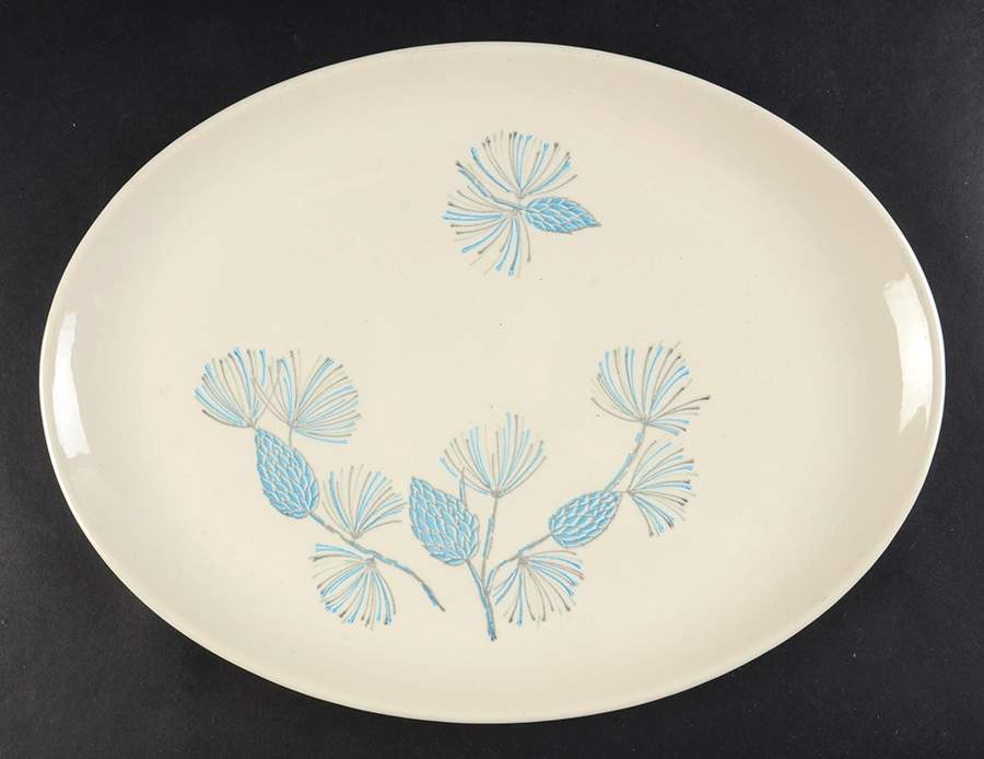 Blue Spruce 13" Oval Serving Platter by Marcrest-1