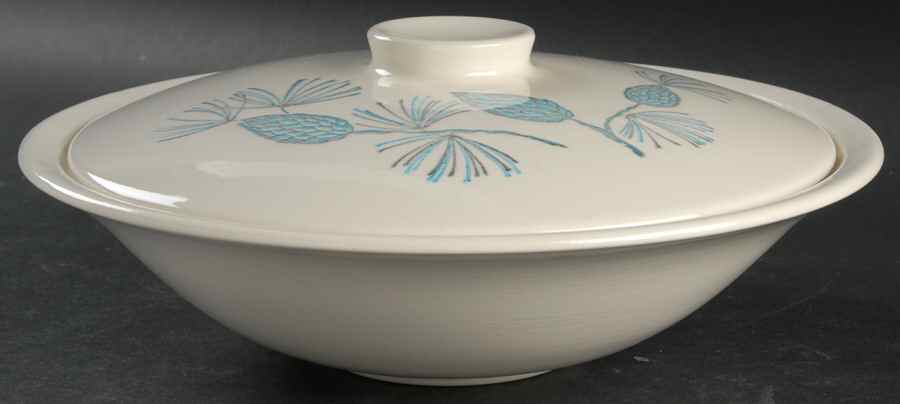 Blue Spruce Round Covered Vegetable by Marcrest-1