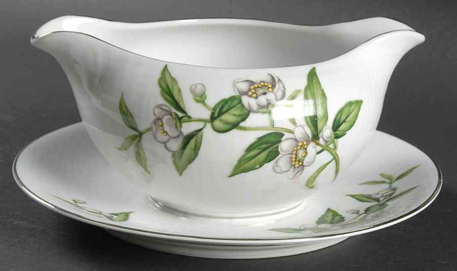 Ceylon Gravy Boat with Attached Underplate by Moderna-1