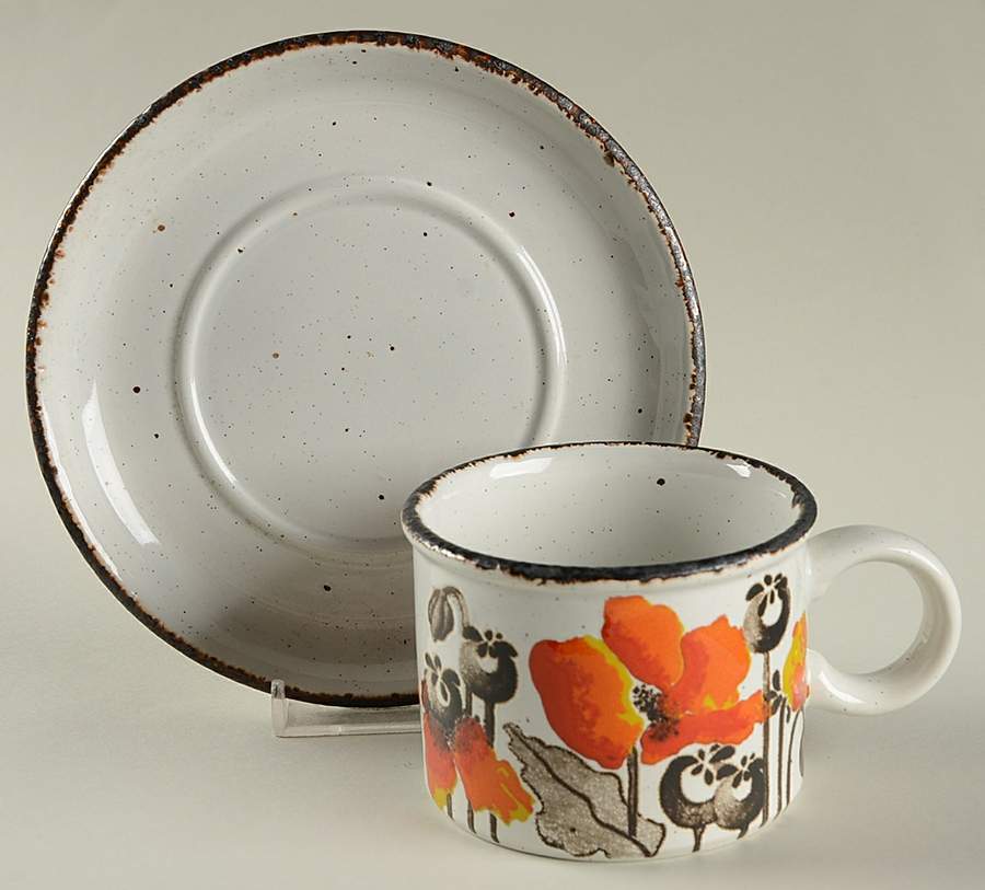 Autumn Flat Cup & Saucer Set by W R Midwinter Ltd-1