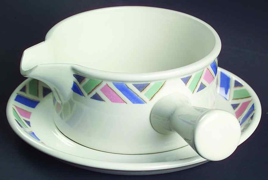Aztec Gravy Boat & Underplate by W R Midwinter Ltd-1