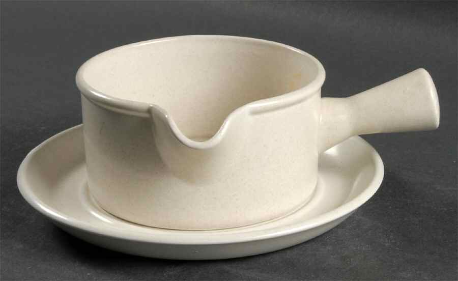 Beige Mist Gravy Boat & Underplate by W R Midwinter Ltd-1