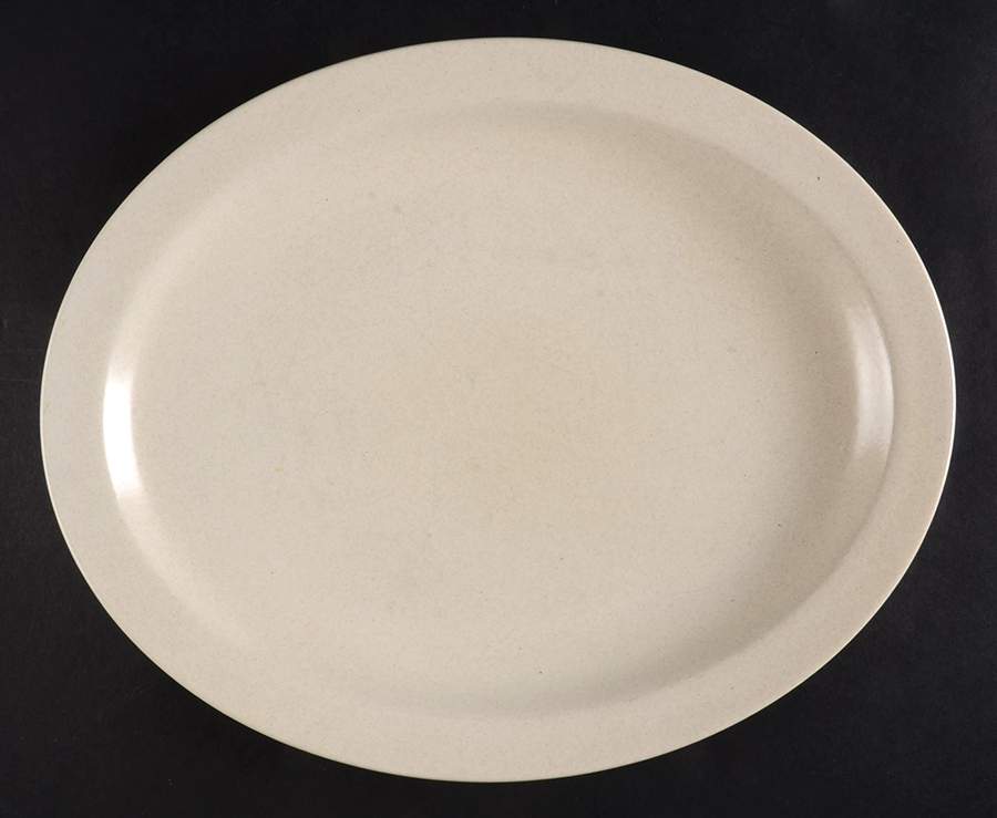 Beige Mist 12" Oval Serving Platter by W R Midwinter Ltd-1