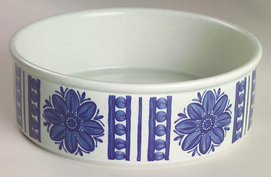 Blue Dahlia 8" Round Vegetable Bowl by W R Midwinter Ltd-1