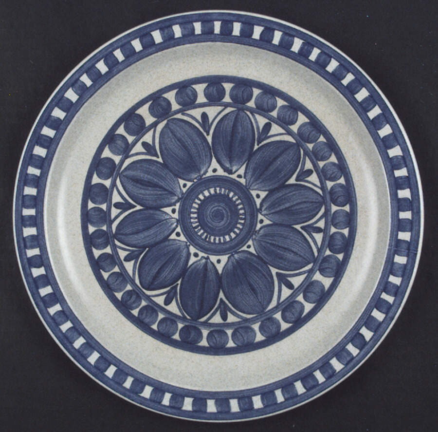Blue Dahlia Dinner Plate by W R Midwinter Ltd-1