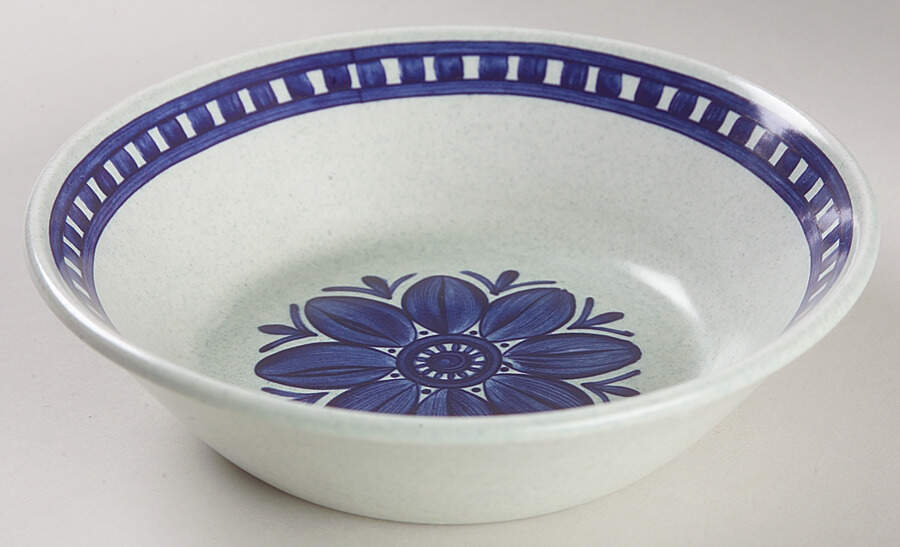 Blue Dahlia Coupe Cereal Bowl by W R Midwinter Ltd-1