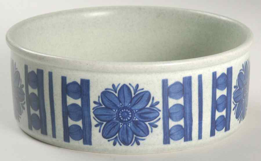 Blue Dahlia Oatmeal Bowl by W R Midwinter Ltd-1