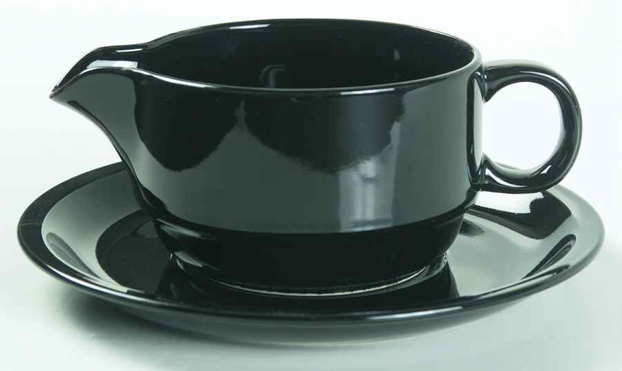 Black Ice Gravy Boat & Underplate by W R Midwinter Ltd-1