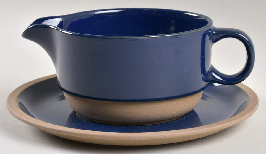 Blue Lapis Gravy Boat & Underplate by W R Midwinter Ltd-1