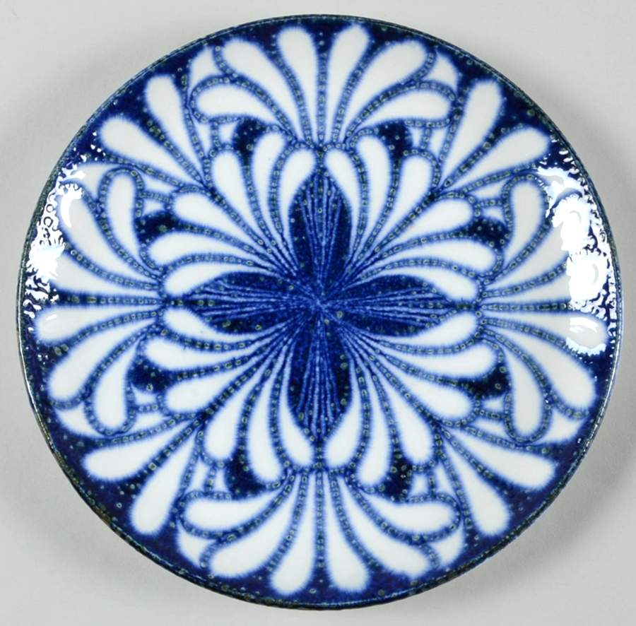 Blue Palm Salad Plate by W R Midwinter Ltd-1