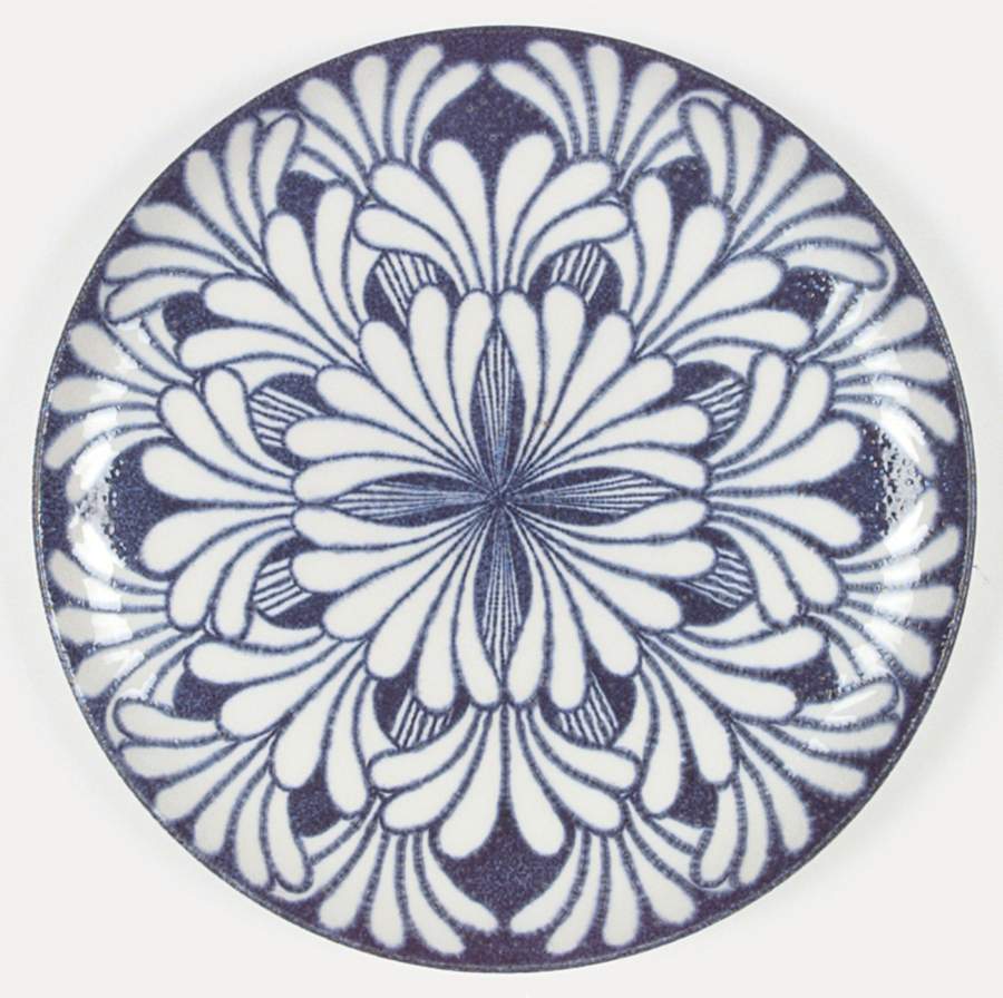 Blue Palm Dinner Plate by W R Midwinter Ltd-1