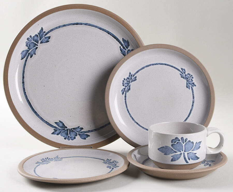 Blue Print England 5 Piece Place Setting by W R Midwinter Ltd-1