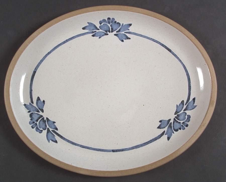 Blue Print England 12" Oval Serving Platter by W R Midwinter Ltd-1